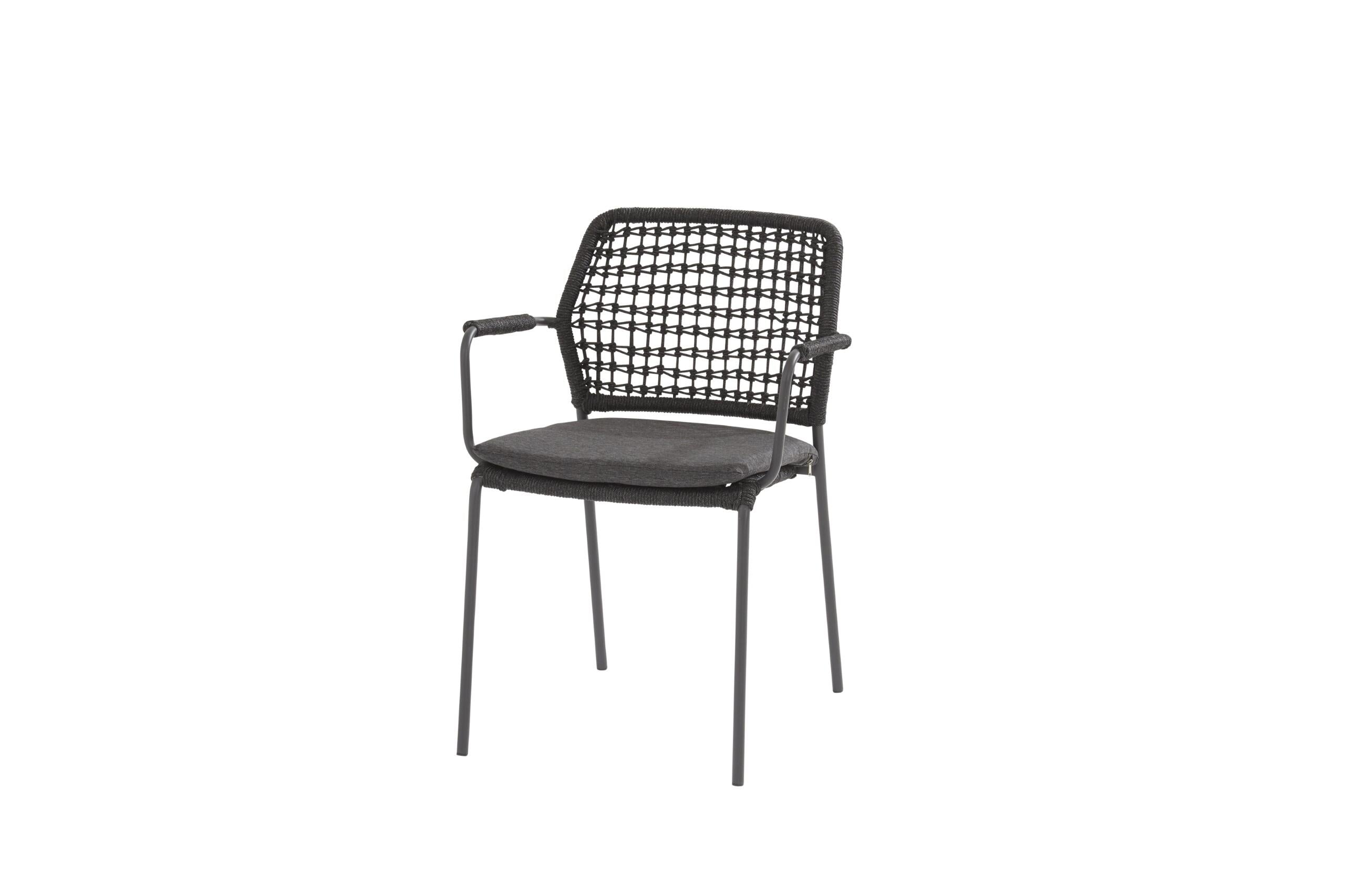 Taste by 4SO Barista stacking chair Anthracite with cushion