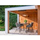 Taste 4SO Manolo high dining tafel terre met printed keramiek top 180 x 90 cm