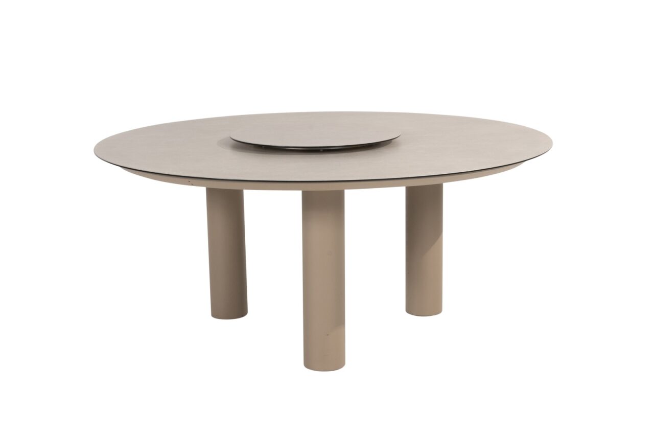 Taste by 4SO Donato low dining eettafel 160 cm. Ø latte, met geprint keramiek tafelblad (H69)