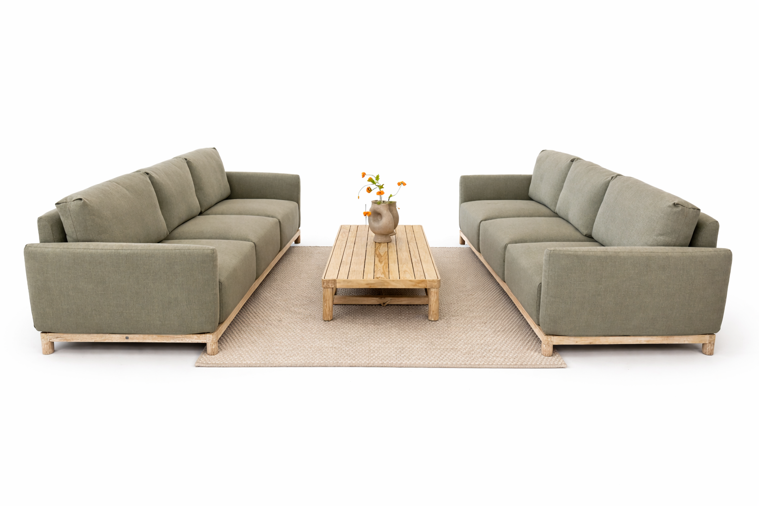 4 Seasons Outdoor 3- delige Yara Loungeset 2x loungebank 1x Sem salontafel