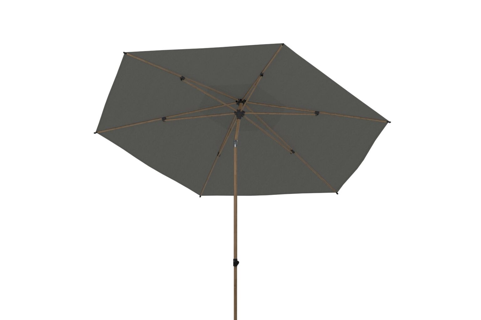 4 Seasons Outdoor Azzurro 300 cm. Ø antraciet met Houtlook frame