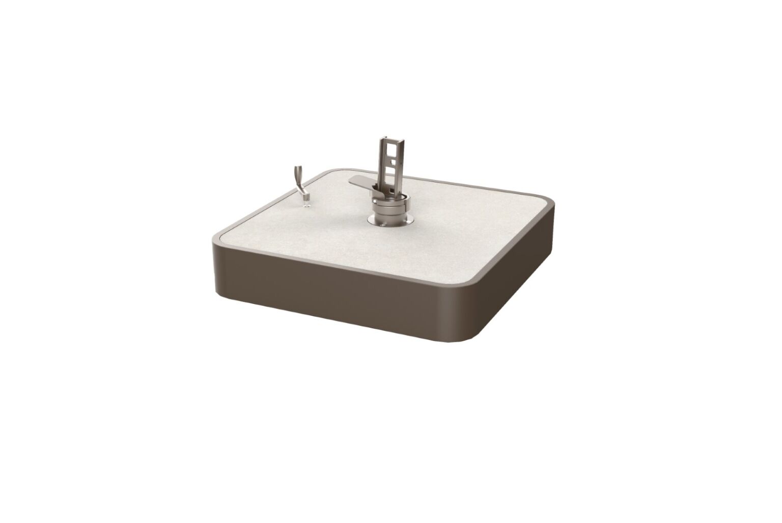 4 Seasons Outdoor Costa vulbare parasolvoet voor Siesta Premium / Hacienda met keramische afdekplaat incl. wielen tot 125 kg.