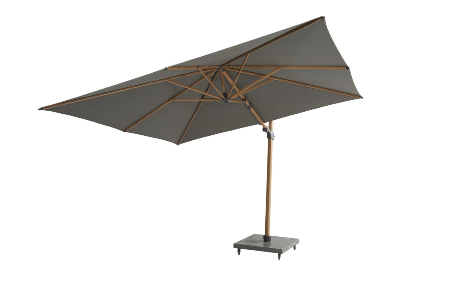 4 Seasons Outdoor Siesta Premium 300 x 300 cm. antraciet met Houtlook frame