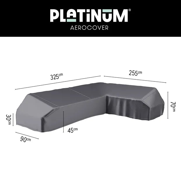 Platinum Aerocover Lounge platform cover 325x255x90xH30/45/70 Right  Anthracite