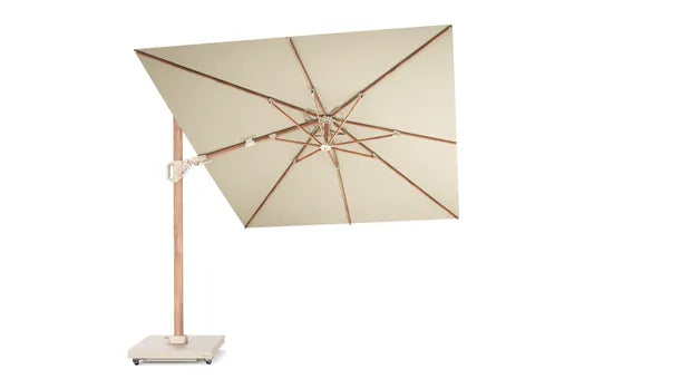 Platinum Challenger T² Premium 260x350 Zweefparasol Teak Champagne