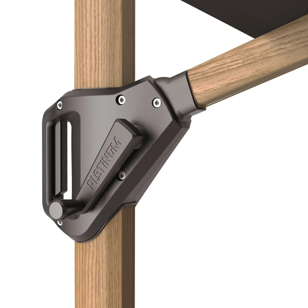 Platinum Challenger T¹ premium 400x300 Zweefparasol Teak Faded black