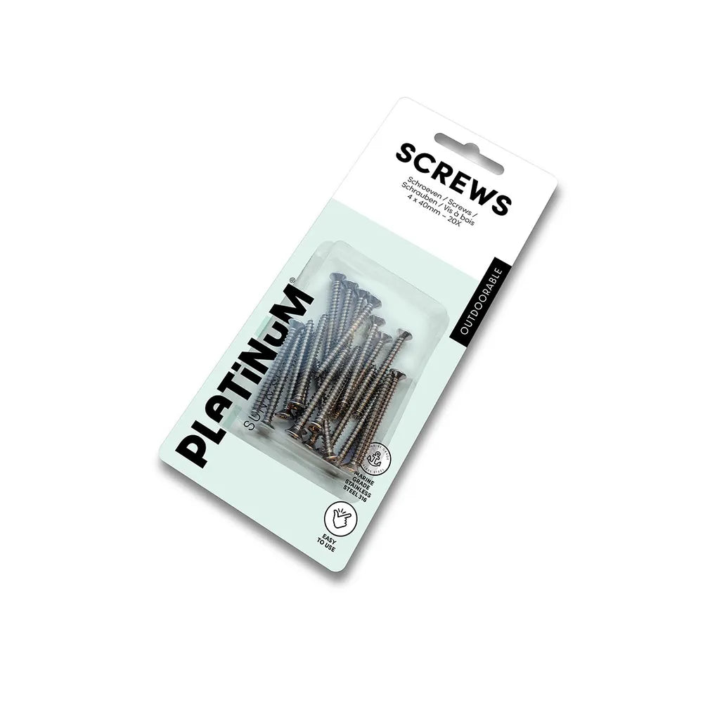 Platinum Schroeven 20x RVS 316 Chroom
