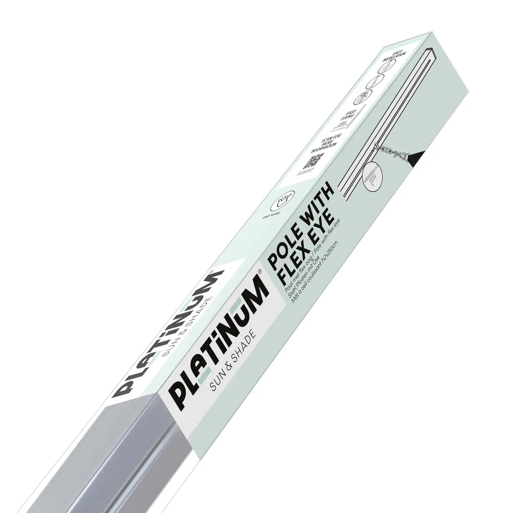 Platinum Pole with flex eye 70x70x250mm RVS 316Chrome