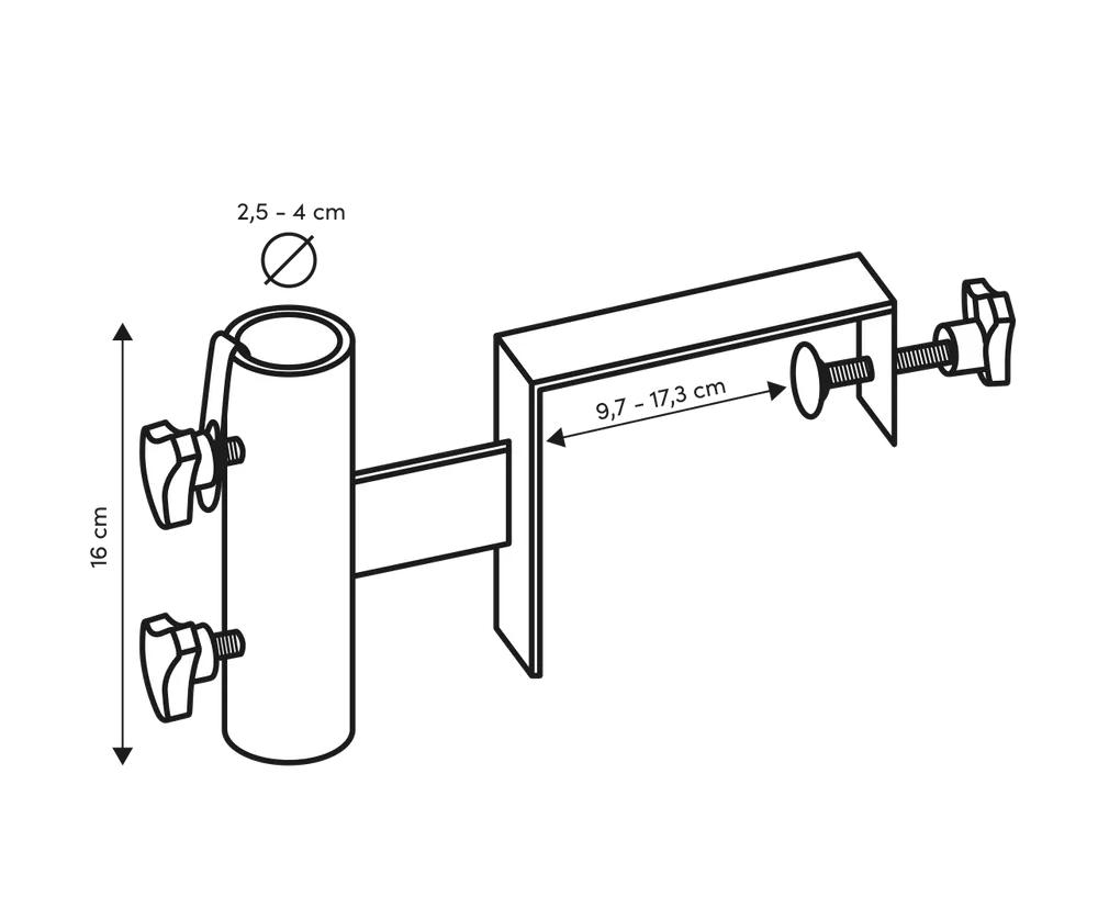 Platinum balkonklem 98 – 183mm