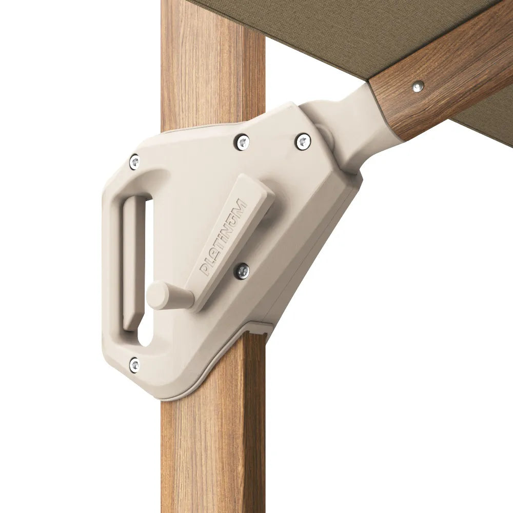 Platinum Challenger T¹ premium 400x300 Zweefparasol Teak Champagne