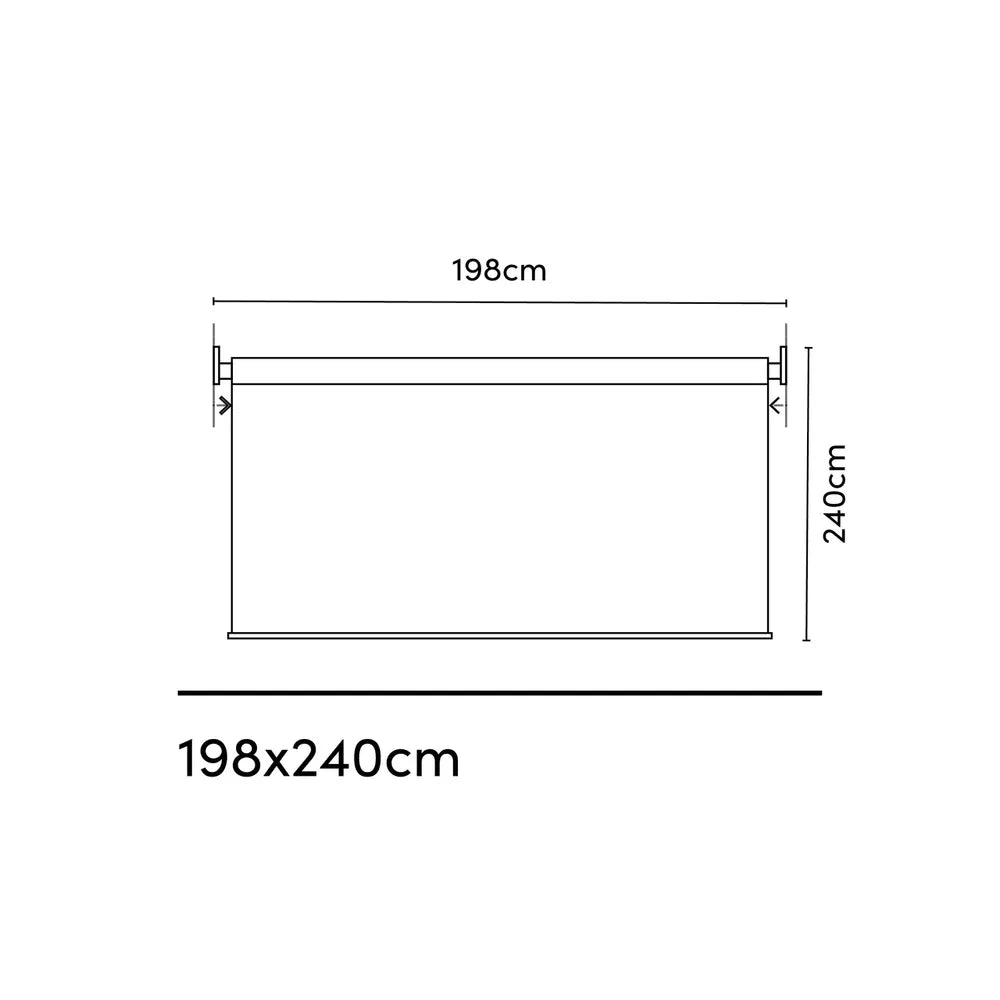 Platinum Outdoor roller blind W198xL240 Coolfit Antraciet