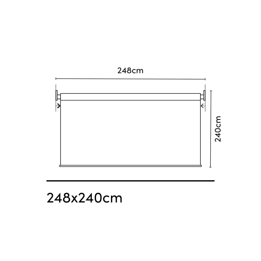 Platinum Outdoor roller blind W248xL240 Coolfit Zand