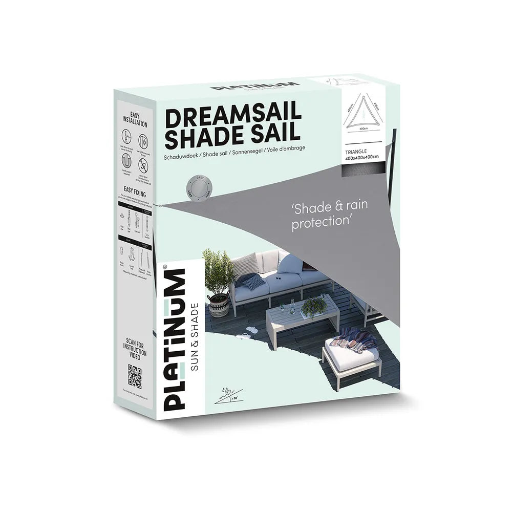 Platinum Schaduw Doek Driekhoek 400x400x400 Dreamsail Grey