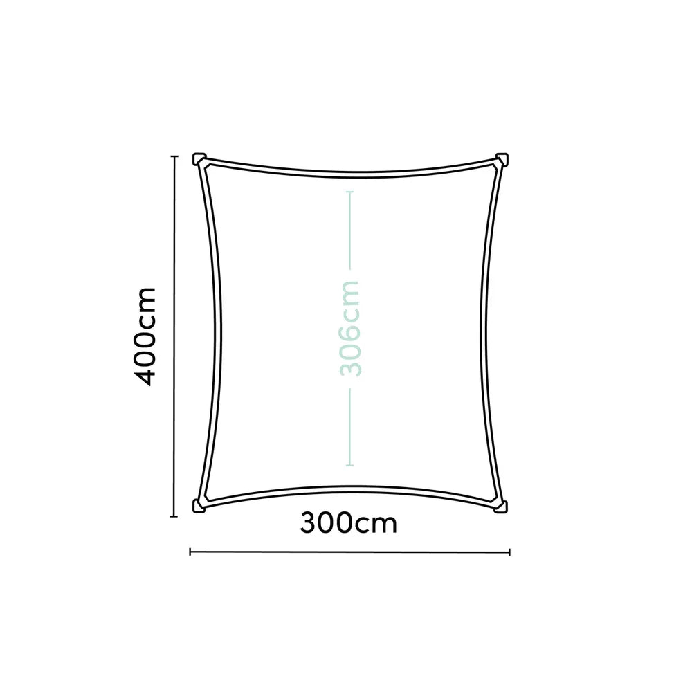 Platinum Schaduw Doek rectangle 400x300 Coolfit Olive