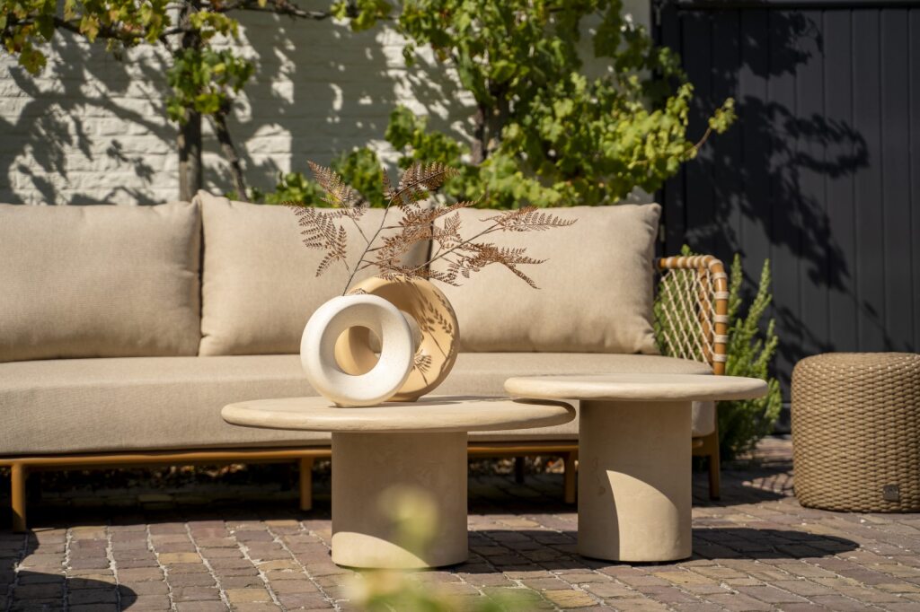 4 Seasons Outdoor Hampton mortex loungetafel met rond blad Ø 80 cm
