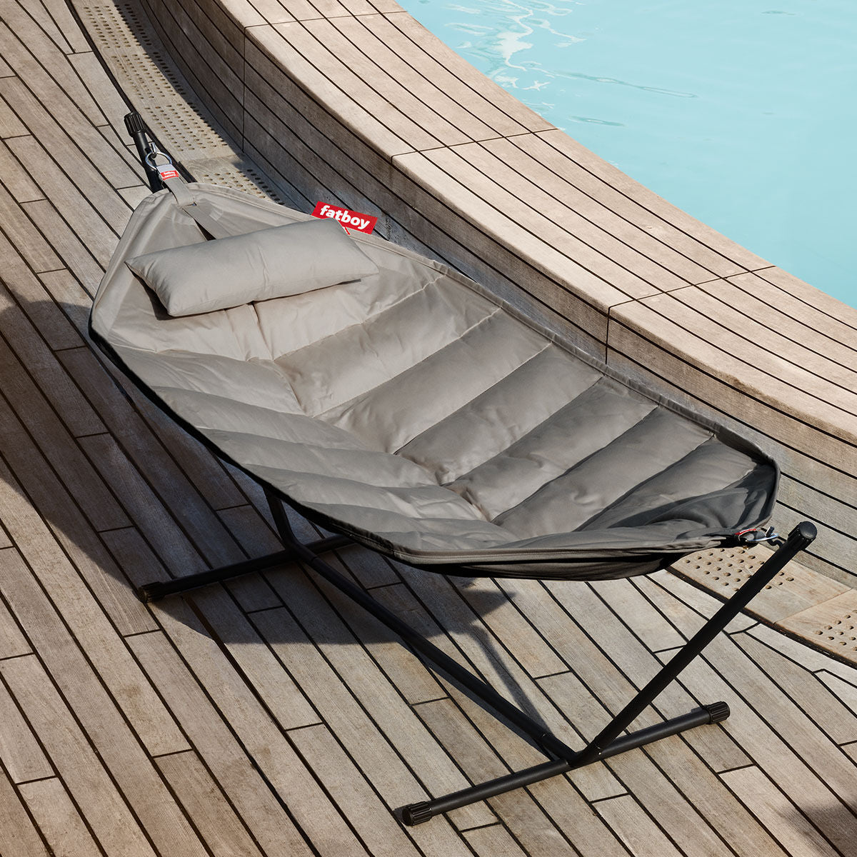 Fatboy® headdemock superb grey taupe incl. pillow & rack black