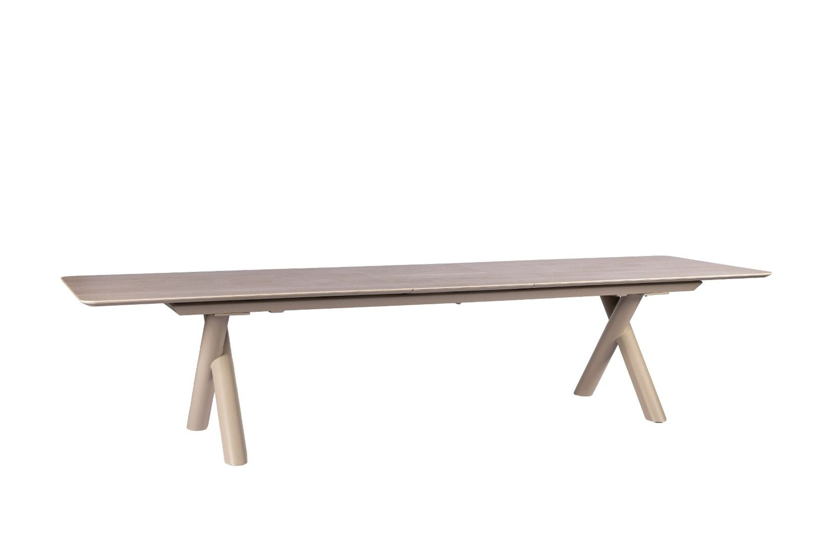 Yoi Maratea extention dining table 280/340/400x100cm. alu salix/