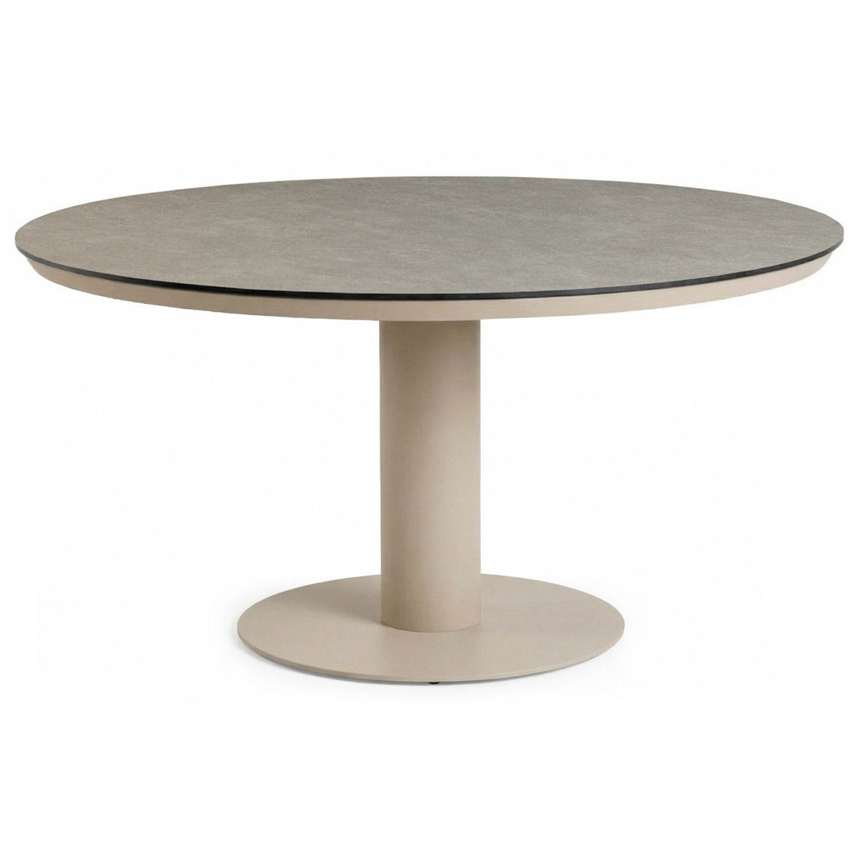 Tierra Outdoor Moreno eettafel Trespa Ophira 150 cm Ø Champagne