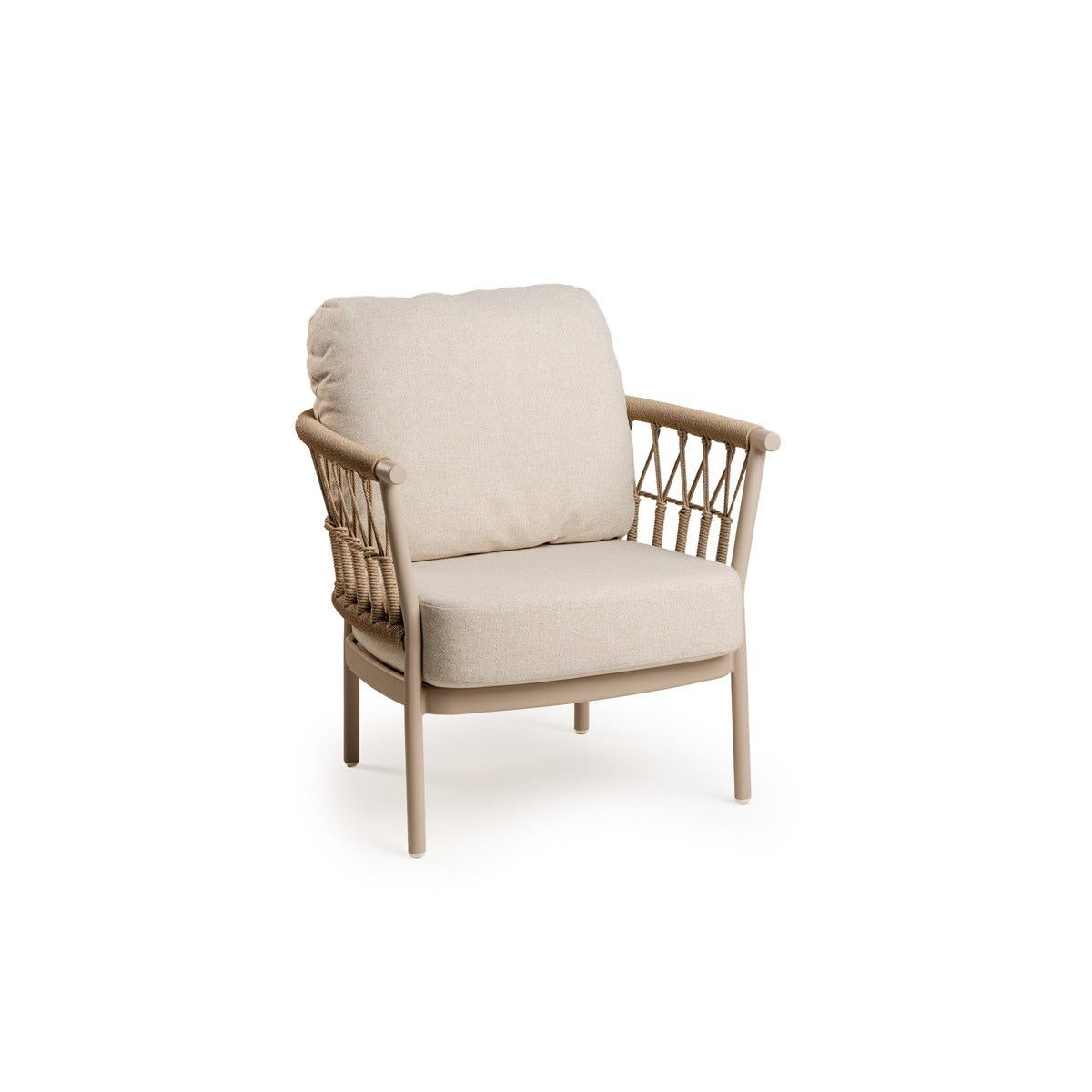 Tierra Outdoor Fresca lage dining stoel Champagne