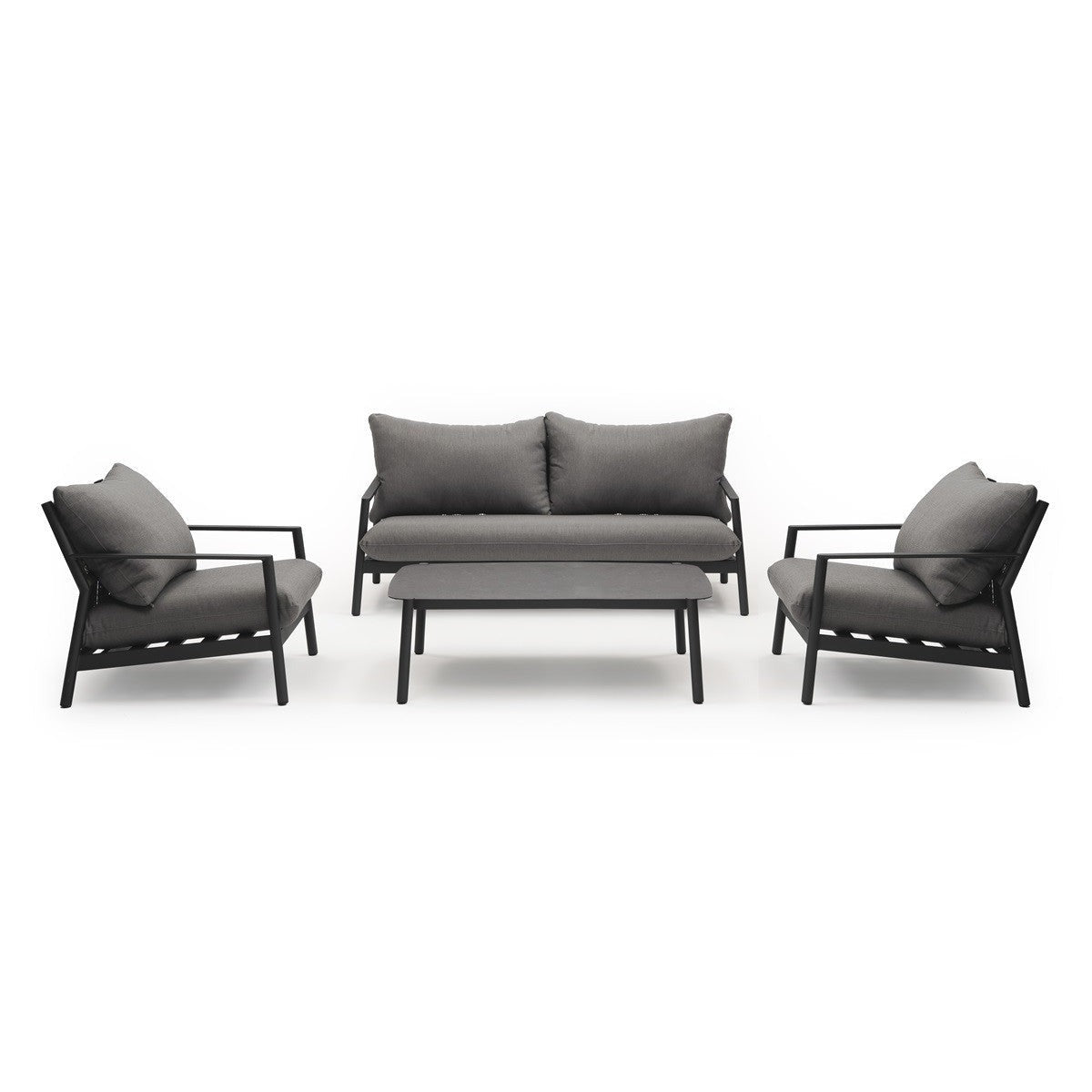 Lukkes Outdoor Monti loungebankset Charcoal Op=Op