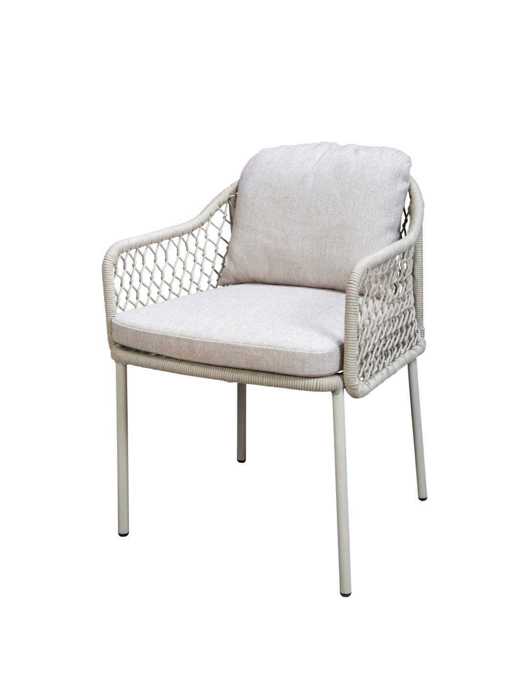 Yoi Rocha diningstoel salix met flax beige kussens