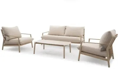 Lukkes Outdoor Monti Lounge Sofa Set Champagne