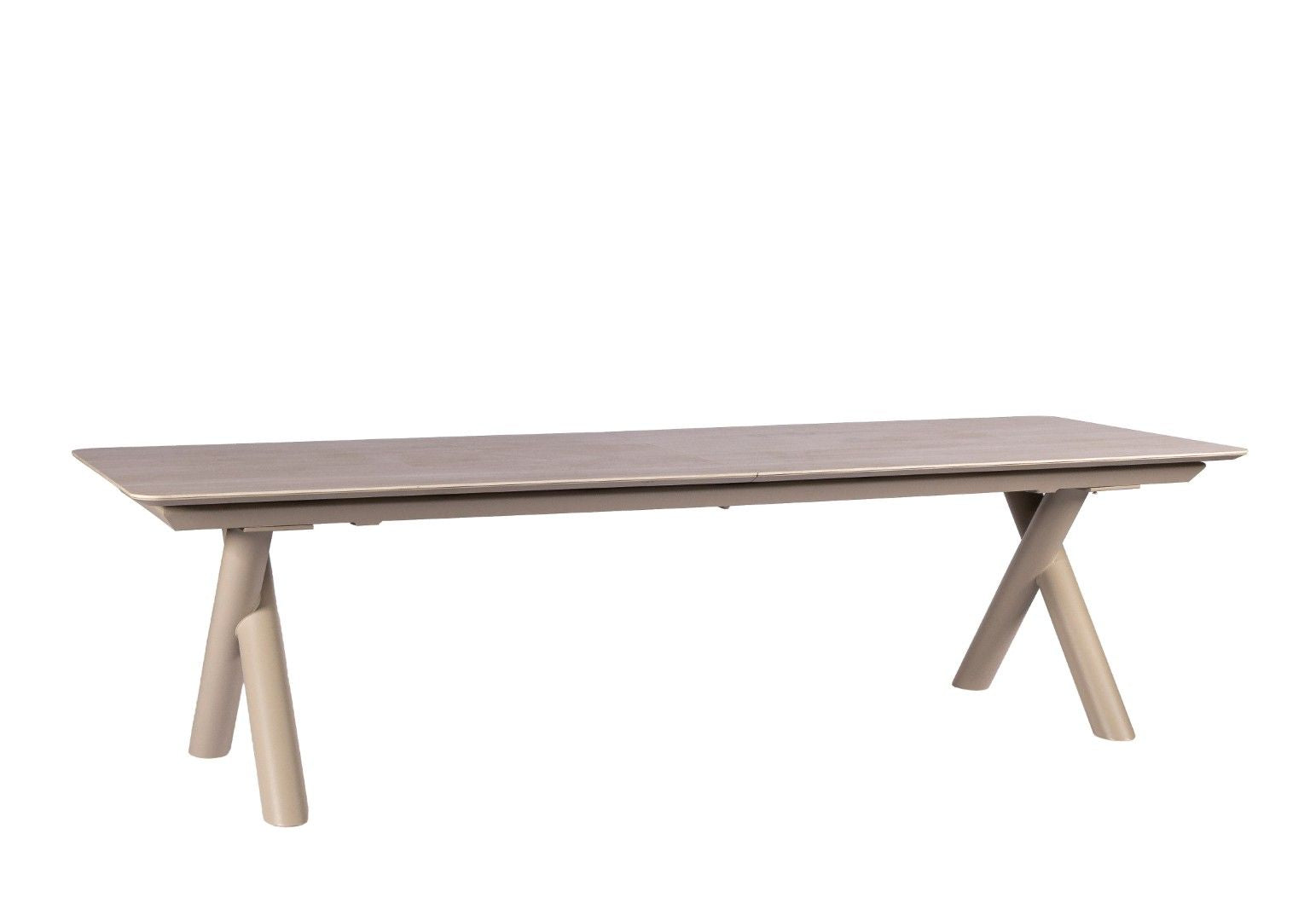 Yoi Maratea extention dining table 280/340/400x100cm. alu salix/