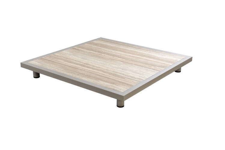 Yoi Vallon coffee table 100x100cm alu salixtravertin